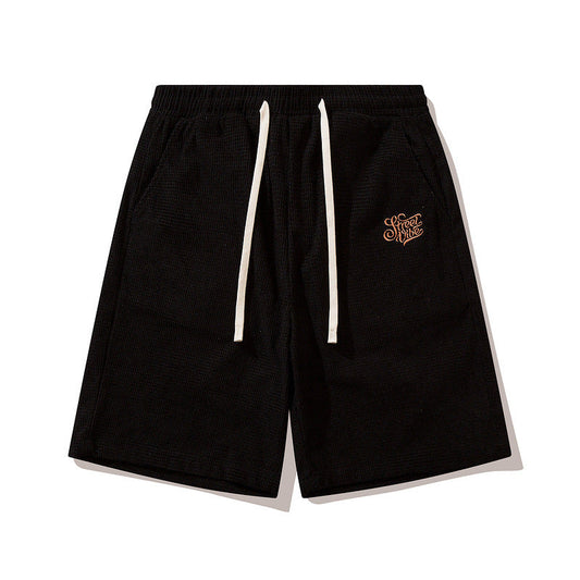 Men Shorts Letter Printed Sports Shorts Men's and Women's Retro Straight Loose Casual Pants