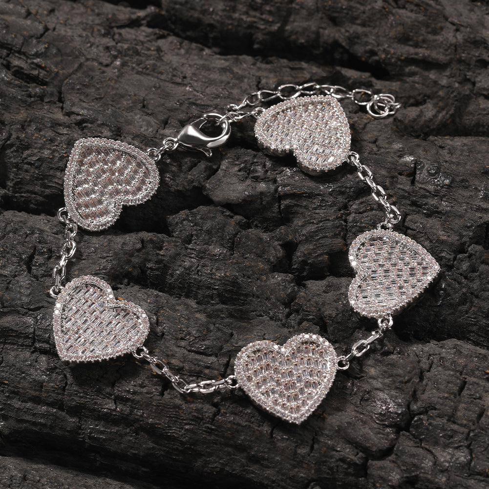 Bracelet Fashion Love Bracelet Miniature Zircon Spectrum St. Valentine's