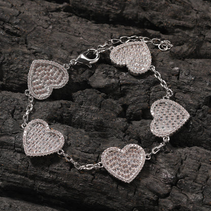 Bracelet Fashion Love Bracelet Miniature Zircon Spectrum St. Valentine's