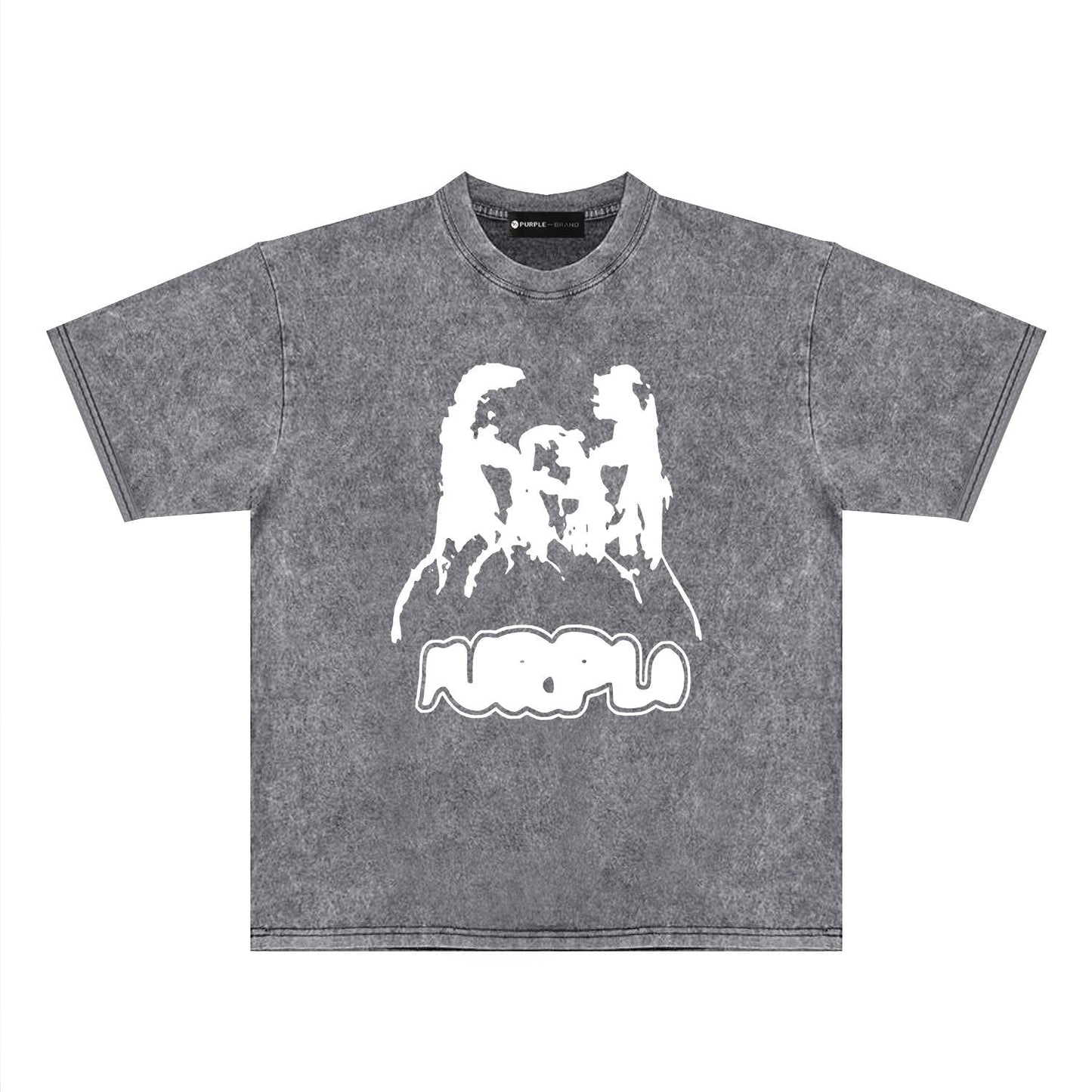 Purple Brand Distressed T Shirts Short Sleeve