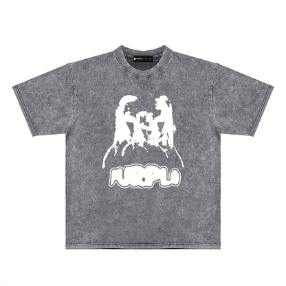 Purple Brand Distressed T Shirts Short Sleeve