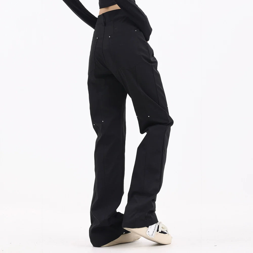 Men Sweatpants Straight-Leg Trousers Men's Stitching Loose Casual Pants