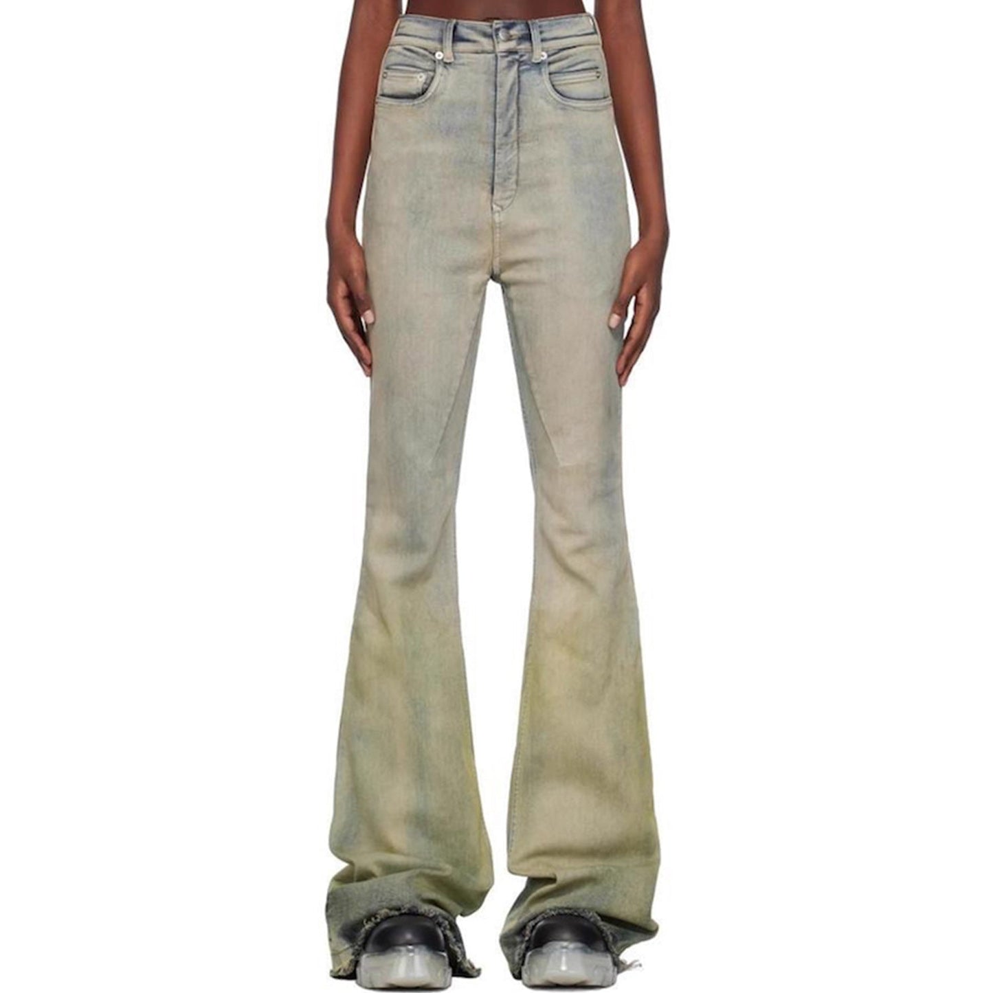 MIJKO Men's Vintage Pants MIJKO Men's Women's Cat Whiskers Washed Trousers Wide-Foot Jeans