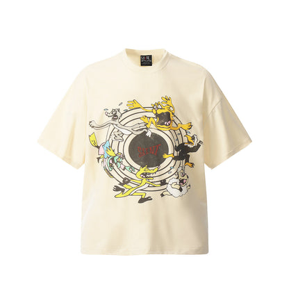 Unisex T-Shirts Saint Michael KEEP FASHINON Anime Print Loose T-Shirt
