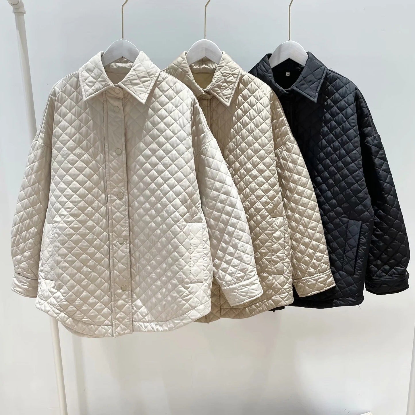 Women Cotton Coat Loose-Fitting Lightweight Thin Short