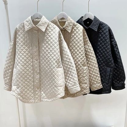 Women Cotton Coat Loose-Fitting Lightweight Thin Short