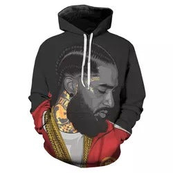 Nipsey Hussle Hoodie 3D Printing plus Size Sweater