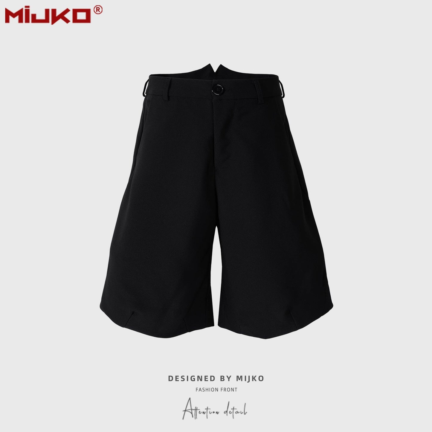 MIJKO Mens Shorts Irregular Casual Unisex Shorts