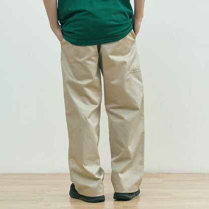 Men Sweatpants Simple Solid Color Straight Cargo Pants Loose Wide Leg Casual Trousers
