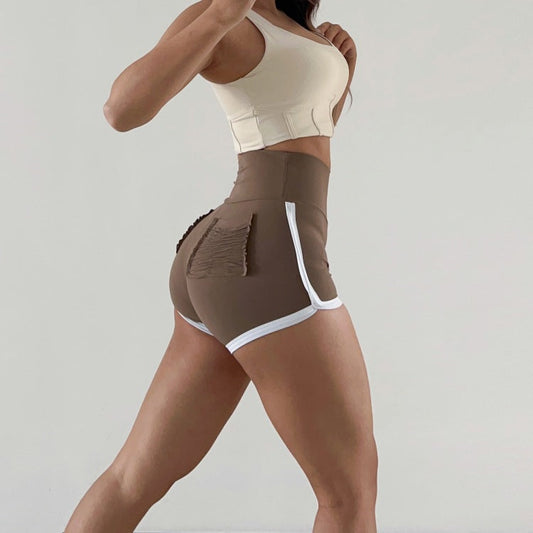 Women Yoga Sports Shorts Yoga Sports Shorts Pocket Running Tennis Fitness Pants