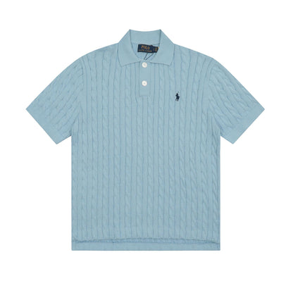 Ralph Lauren Knitted sweaters Ralph Lauren Knitted Short Sleeved Shirt POLO Lapel Knitted Short Sleeve Small Twist Lapel T-Shirt