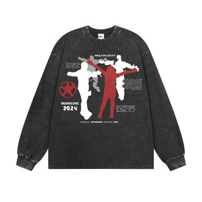 Vintage T-shirts Printed Short Sleeve T-Shirt Vintage Crew Neck T-Shirt