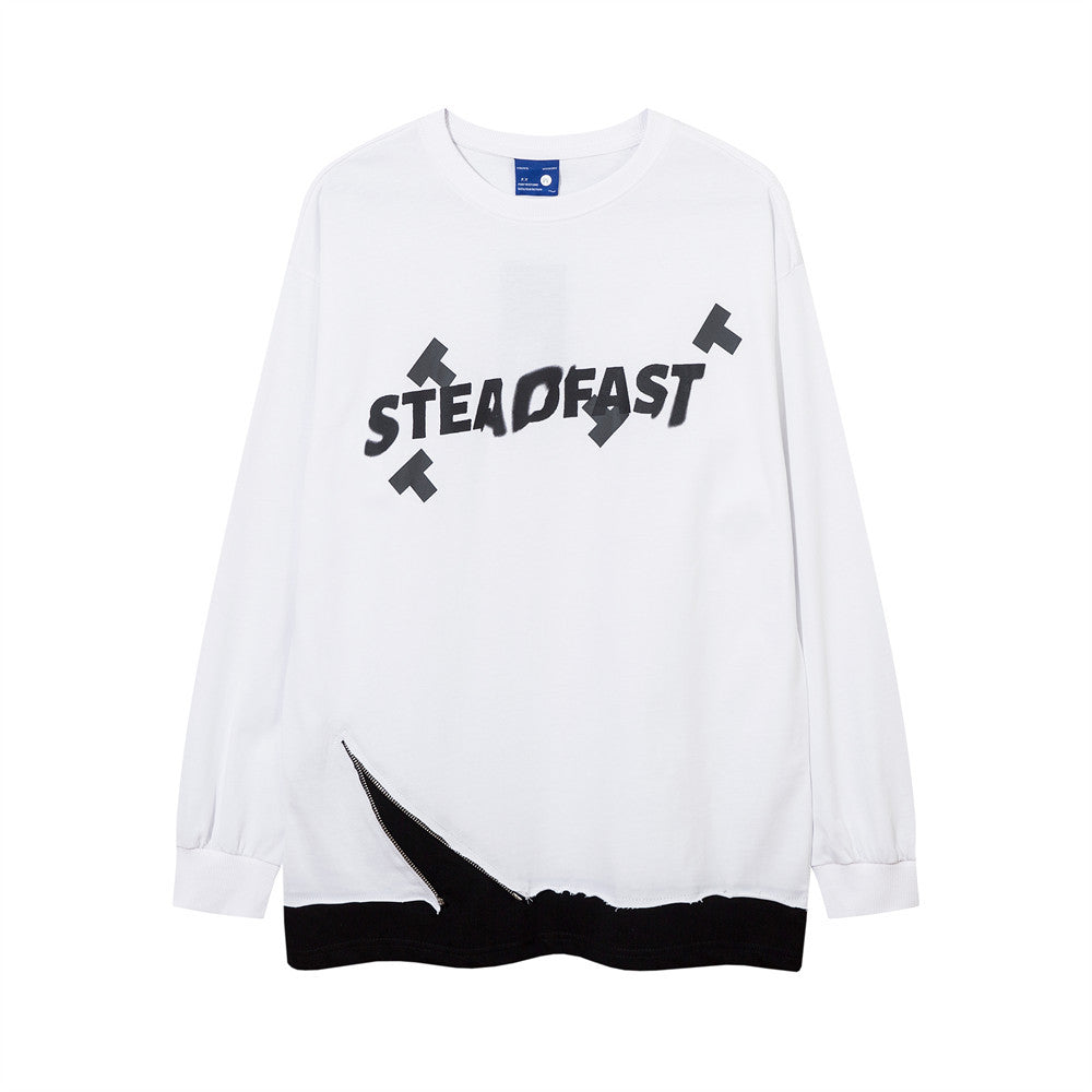 Men Long Sleeve T-Shirt Fake Two-Piece Long Sleeve T-shirt