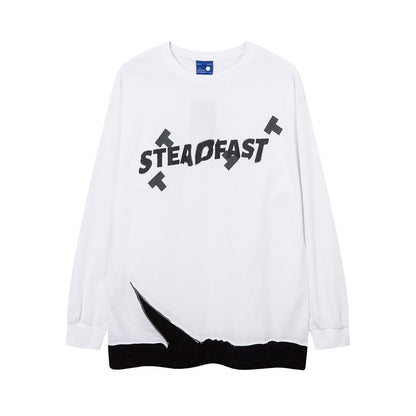 Men Long Sleeve T-Shirt Fake Two-Piece Long Sleeve T-shirt