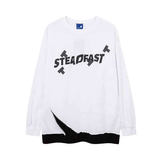 Men Long Sleeve T-Shirt Fake Two-Piece Long Sleeve T-shirt