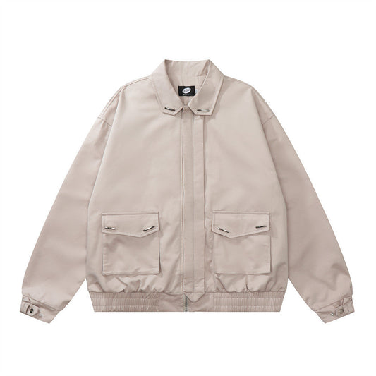 Men Jacket Coat Bomber Jacket Men Spring and Autumn Long Sleeve Loose Outdoor Jacket Coat