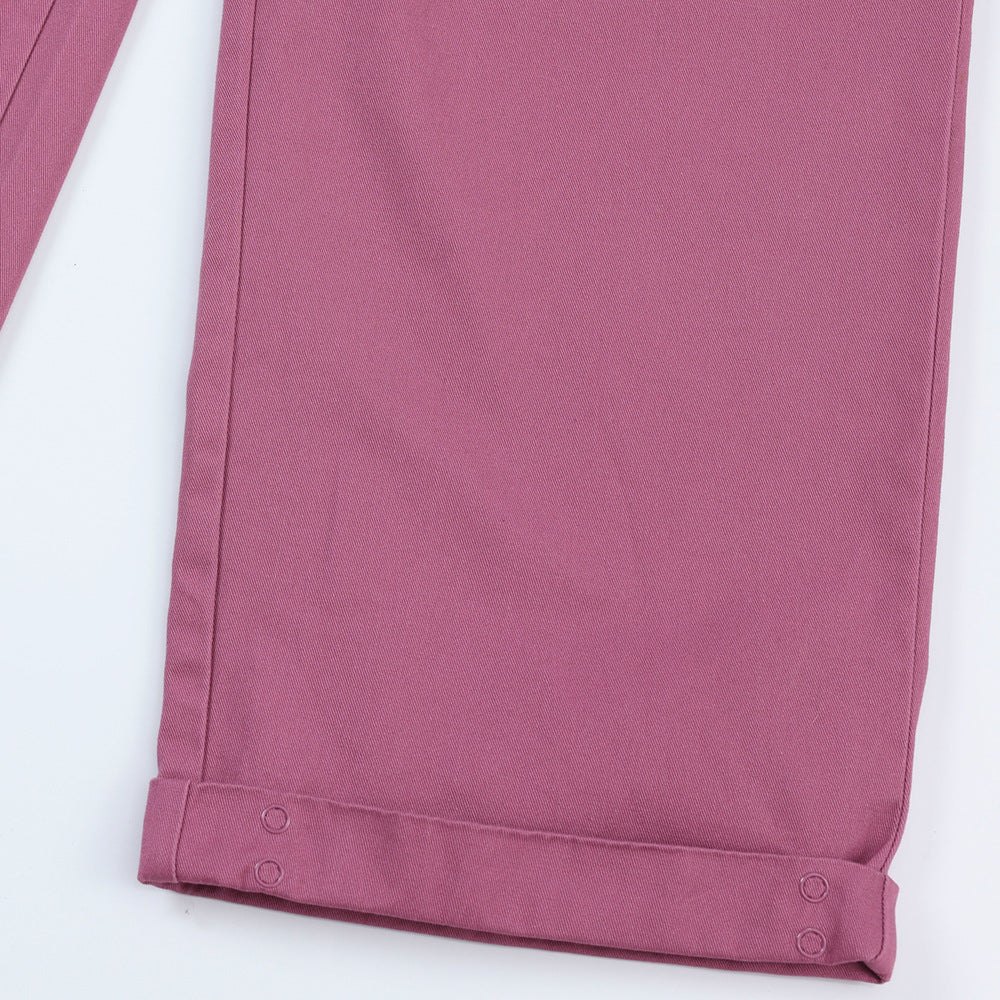 Men Sweatpants Multi-Pocket Loose Wide Leg Straight Long Pants
