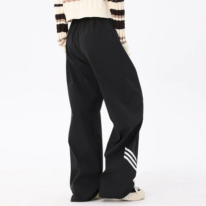 Men Sweatpants Mechanical Style Tactical Pants Men's Striped Straight Loose Sports and Leisure Trousers