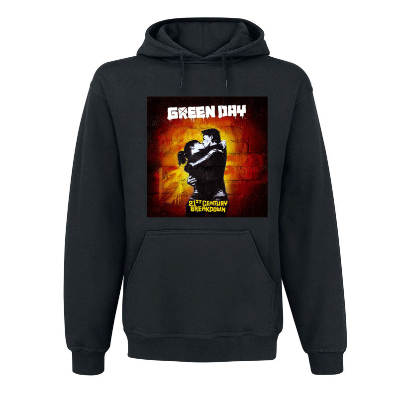 Green Day Hoodie Rock Loose