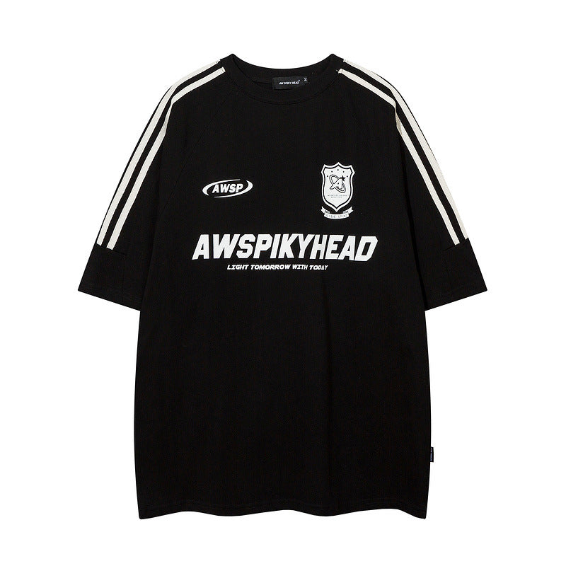 Men T-Shirt Sports Jersey round Neck Short Sleeve T-shirt
