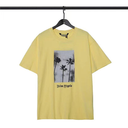 Palm Angle T Shirts Coconut Print Loose Casual