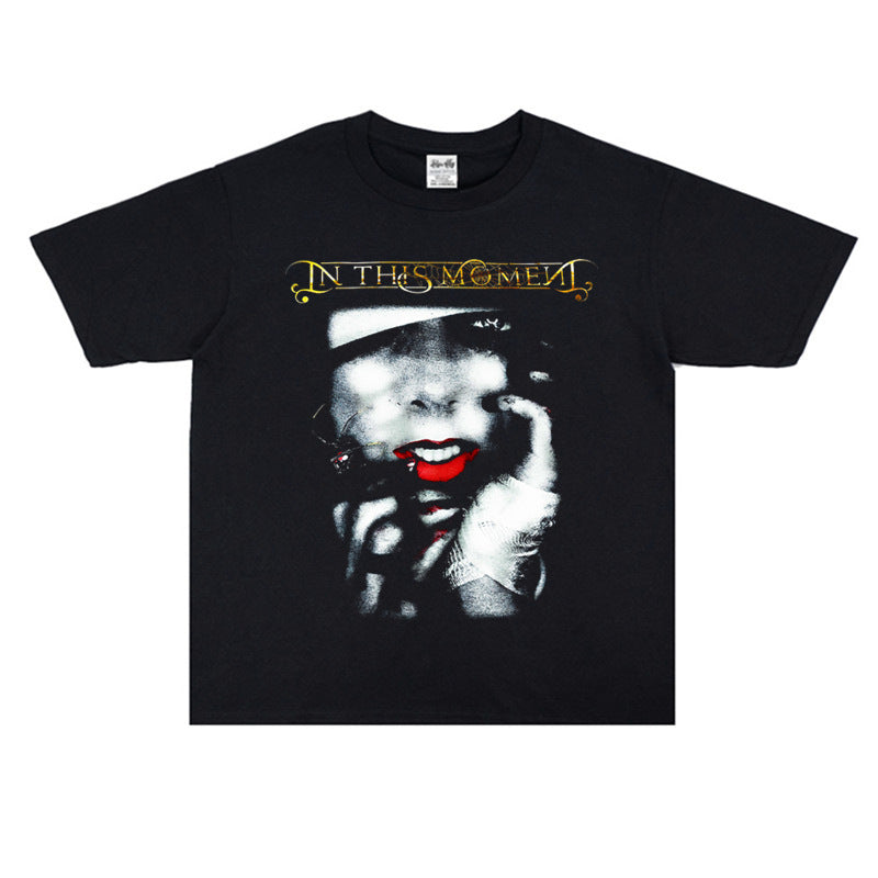Rock Star T Shirt Magic Phantom in This Moment Band Printed T-shirt Short Sleeve Loose Men and Women