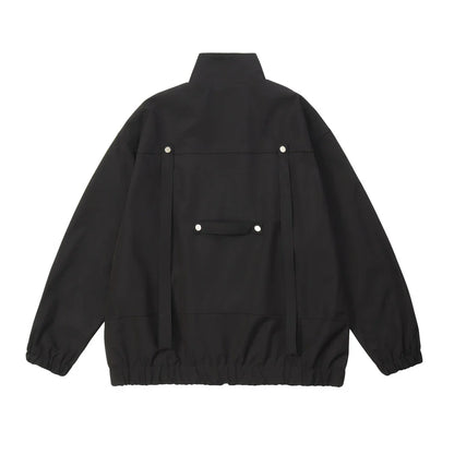 Men Jacket Coat Men's Autumn Loose Baggy Long Sleeve Zipper Jacket