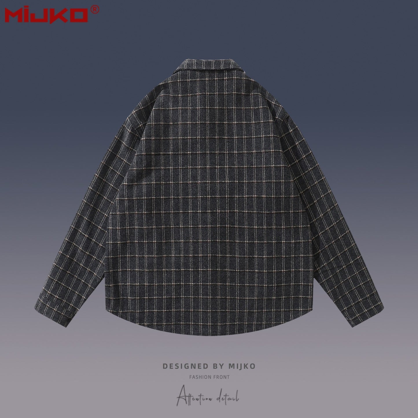 MIJKO Mens Jacket Plaid jacket