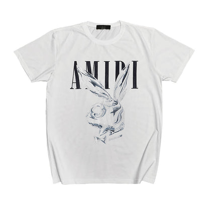 Amiri T Shirt Printed Casual Hip Hop Short-Sleeved T-shirt for Men
