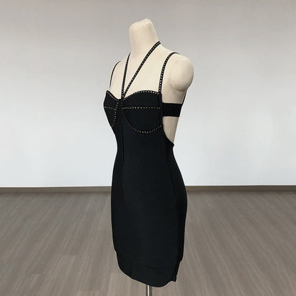Women Evening Dress Sexy Dress Backless Slim Fit Bandage Dress