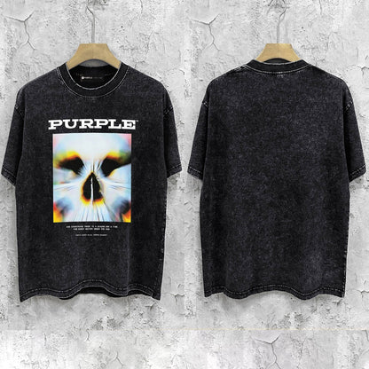 Purple Brand Distressed T Shirts Short Sleeve