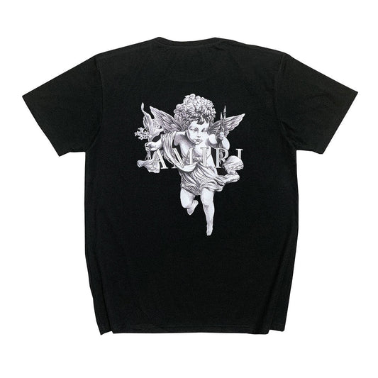Amiri T Shirt Short Sleeve Angel Letter Print Casual