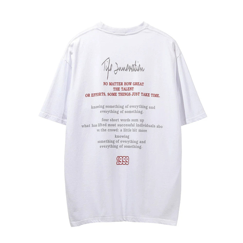Men Vintage T-Shirt Cartoon Character Printed Short-Sleeved T-shirt Men's Summer