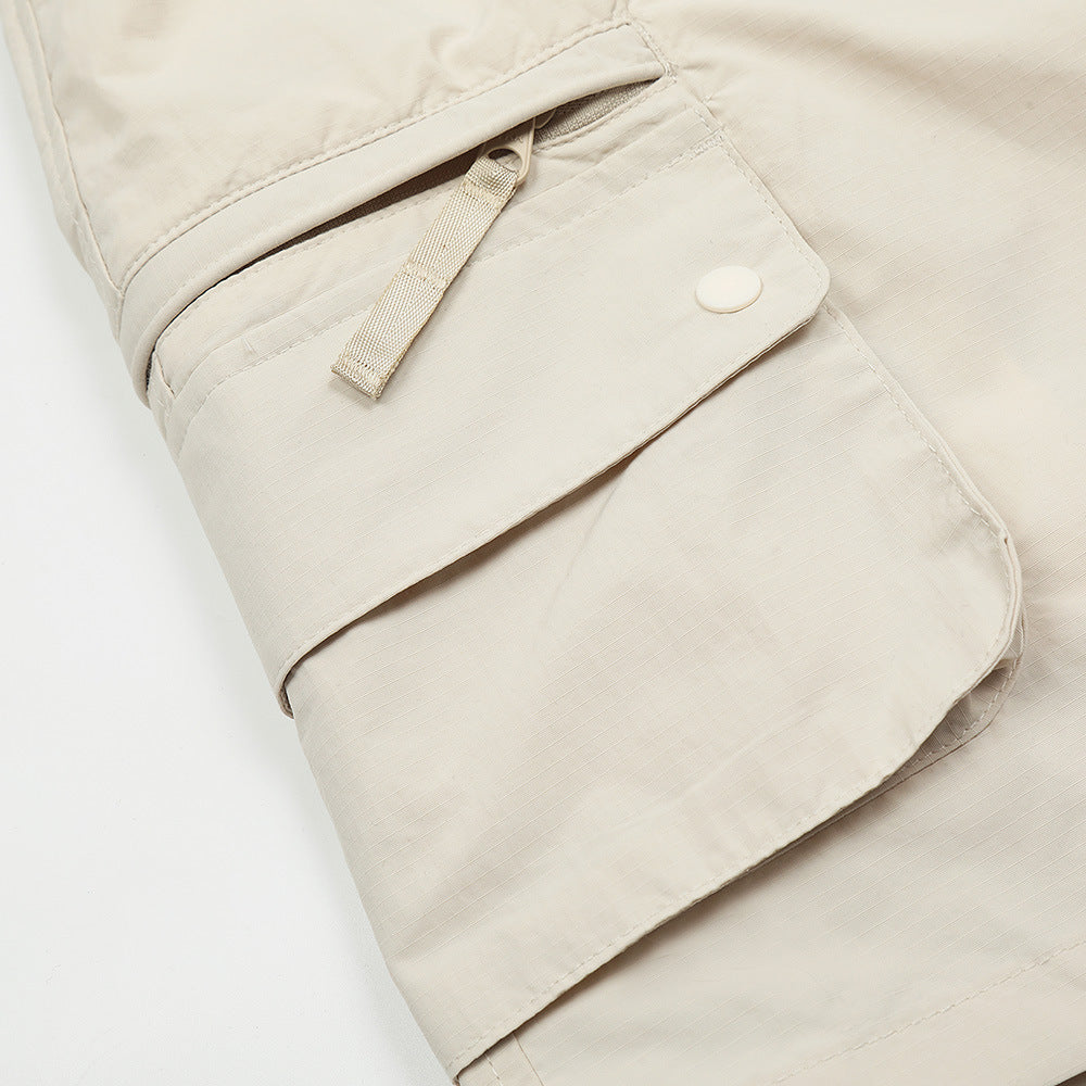 Men Shorts Multi-Pocket Shorts Tooling Style Loose Sports