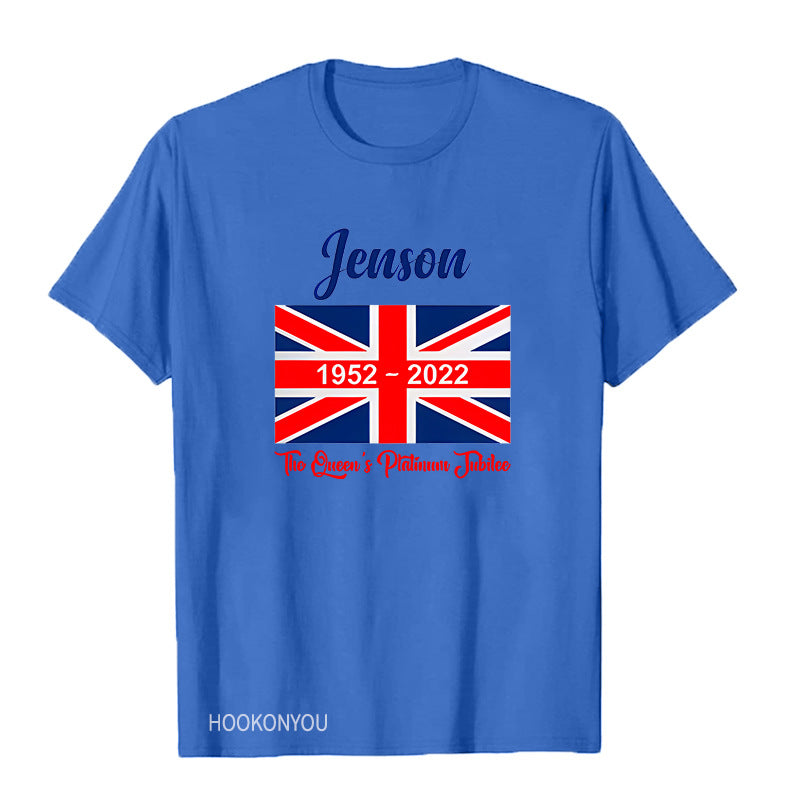 Inspired by Queen's Platinum Jubilee 2022 Elizabeth 70 Years T-shirt Printed Short Sleeve T-shirt