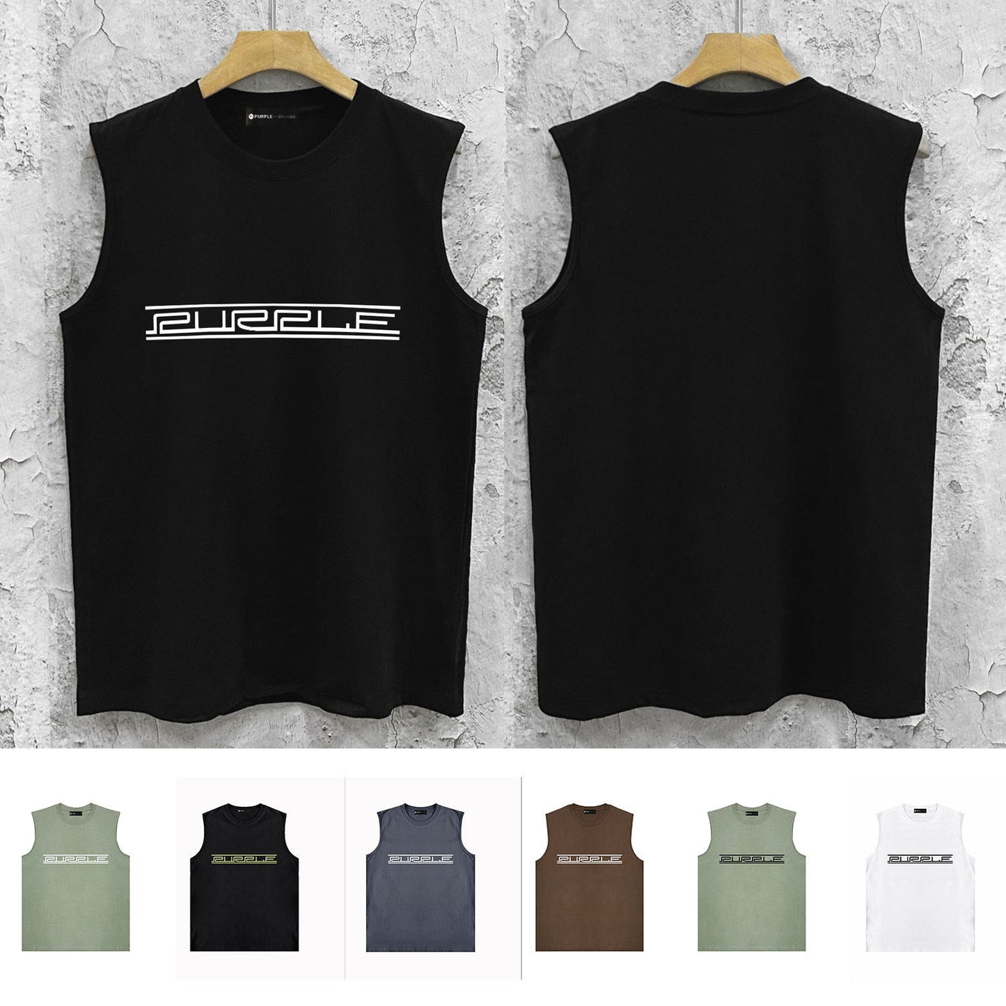 Purple Brand Tank T Shirts Sleeveless T-shirt Vest