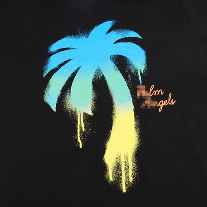 Palm Angle T Shirts Palm Pattern Color Gradient Painting