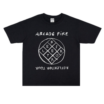 Rock Star T Shirt Arcade Fire Personalized Printed T-shirt Short Sleeve Cotton Men and Women