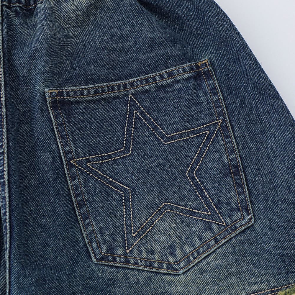 Men Shorts Patch XINGX Embroidered Denim Shorts Summer