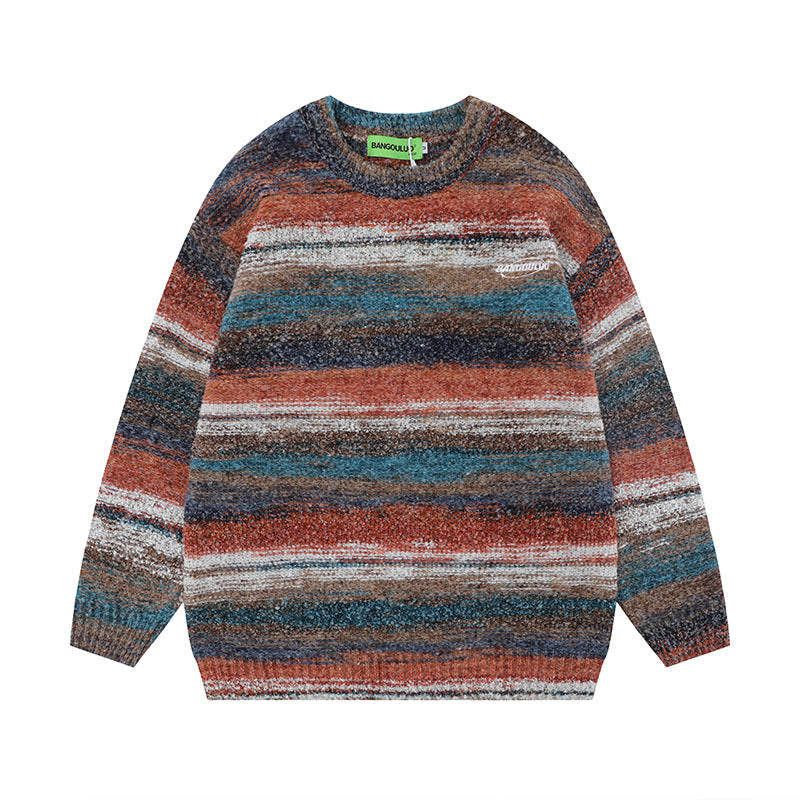 Women Sweater Gradient Oversize All-Matching Knitted Sweater