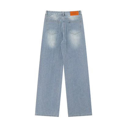 Women Pants Straight Jeans Loose Wide Leg Pants