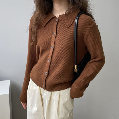 Women Cardigan Sweater Knitted Cardigan Autumn Sweater Jacket Long-Sleeved 8t8205