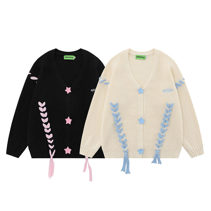 Women Sweater Bowknot Knitted Cardigan Soft and Versatile