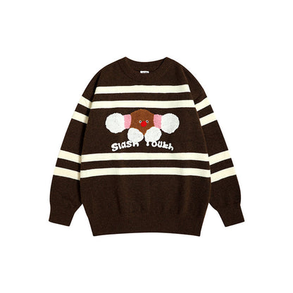 Women Sweater Vintage Knitted Couple Sweater