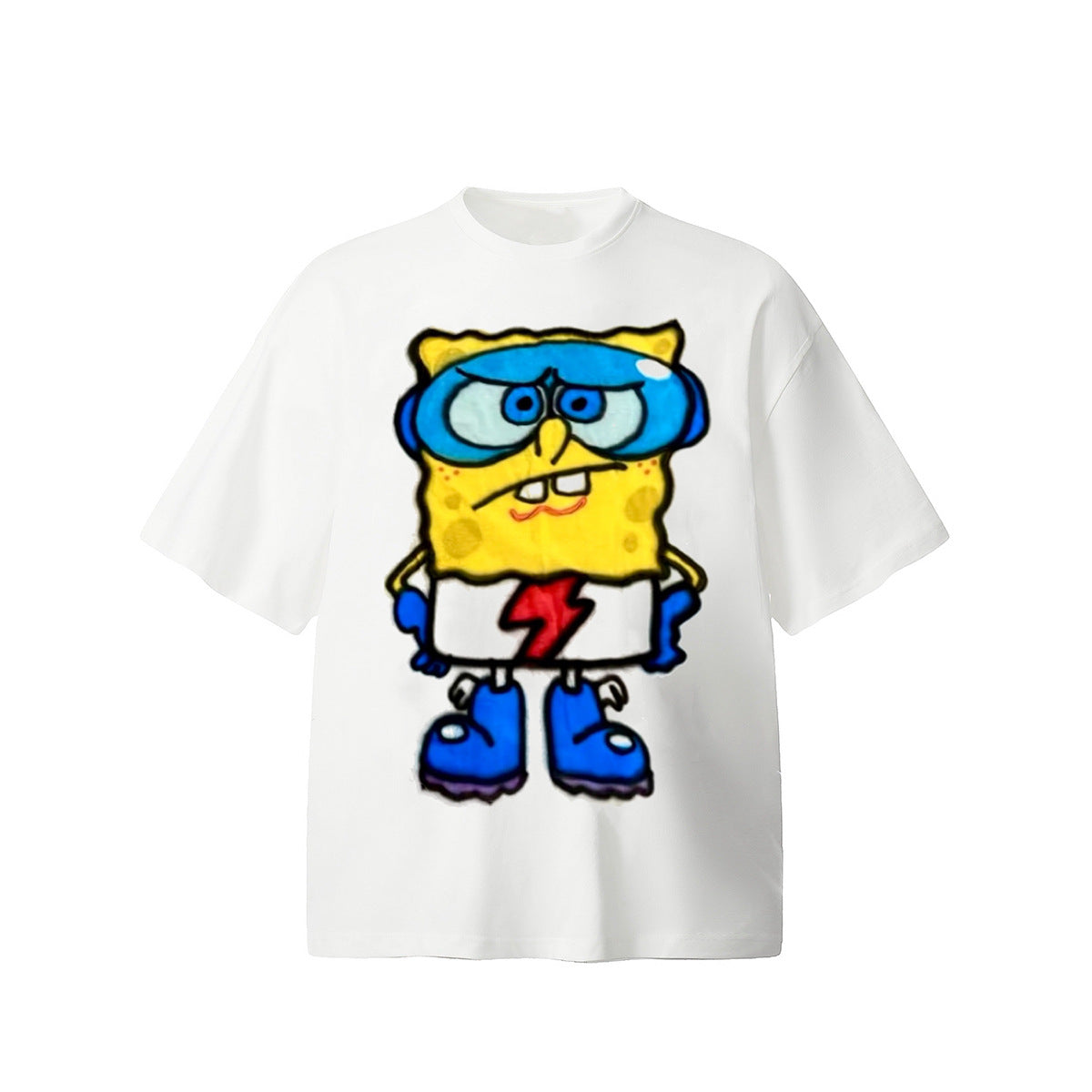Unisex T-Shirts SpongeBob SquarePants Cartoon Printed Cotton T-Shirt