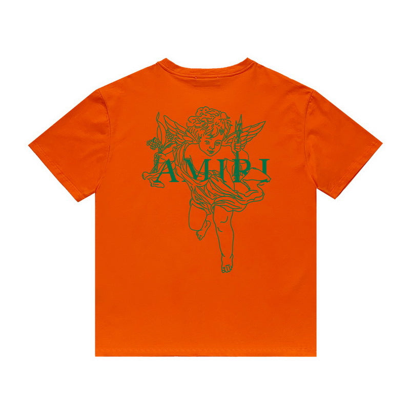 Amiri T Shirt Printed Casual Hip Hop round Neck Short Sleeve T-shirt