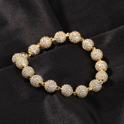 Bracelet Hip Hop Bracelet Microencrusted Zircon Beads Spectrum St. Valentine's