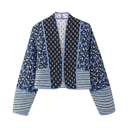 Women Cotton Coat Double-Sided Wear Loose Thin Coat