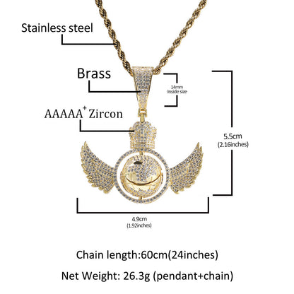 Jewelry hiphop Angel Wings Hip Hop Wind Necklace Angel Pieces St. Valentine's Spectrum