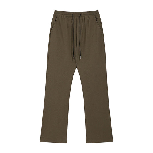 Men Sweatpants Slightly Flared Suit Pants Men Straight Drooping Casual Wide-Leg Pants